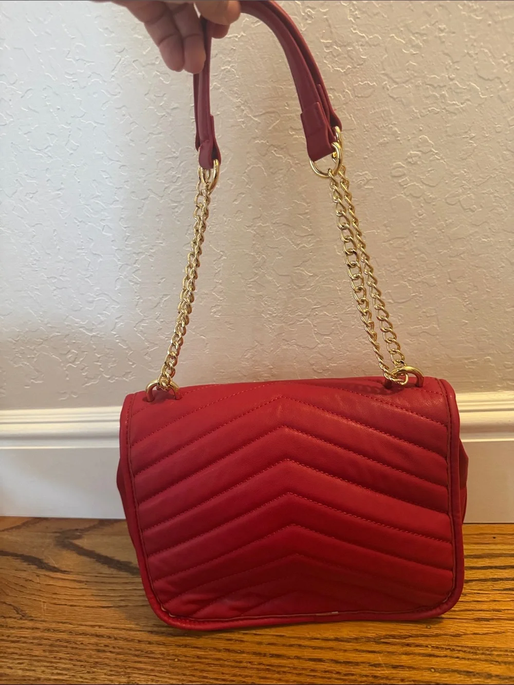 NWOT Steve Madden Red Quilted Shoulder Crossbody Bag
